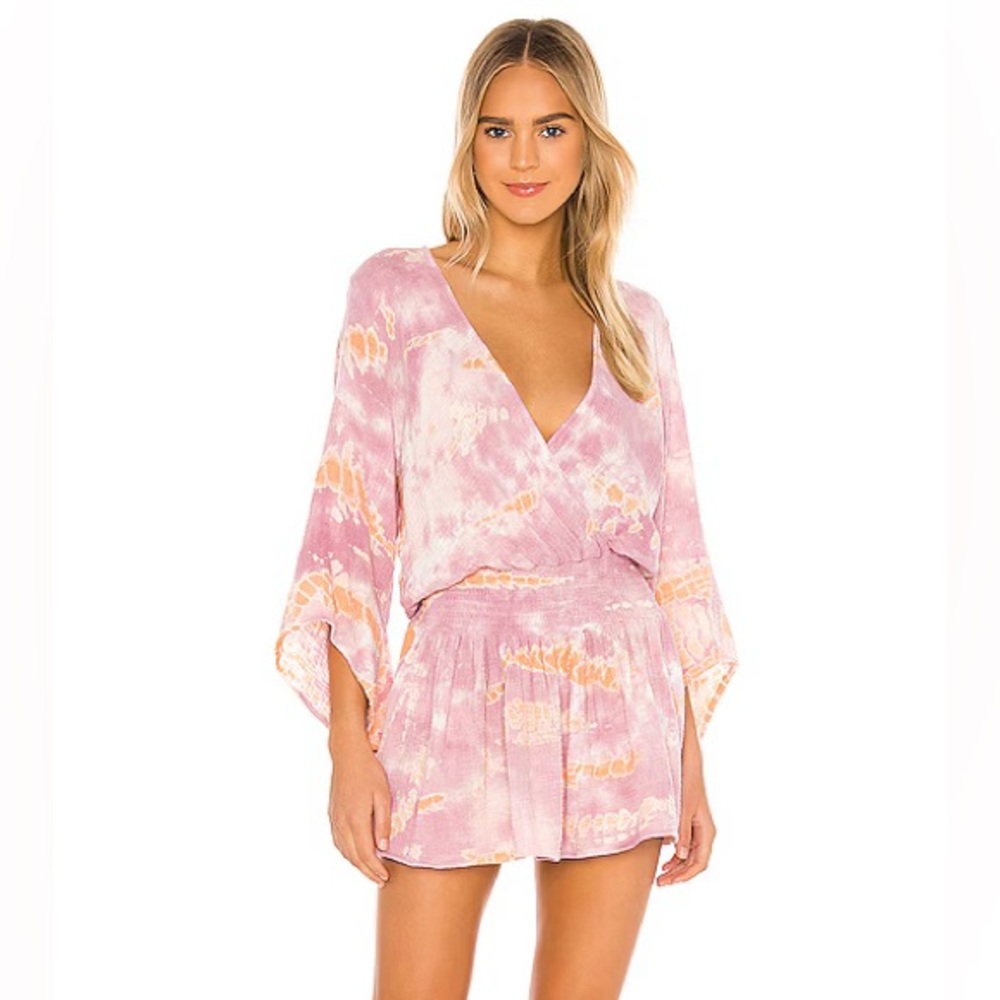 Young, Fabulous & Broke Women’s Ellery Tie Dyed Cotton Boho Dress Size Small